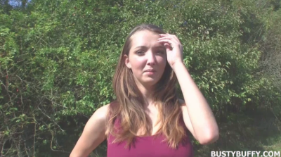 Busty Buffy outdoors POV เปิดประสบการณ์เสียวในป่า หนังxxx